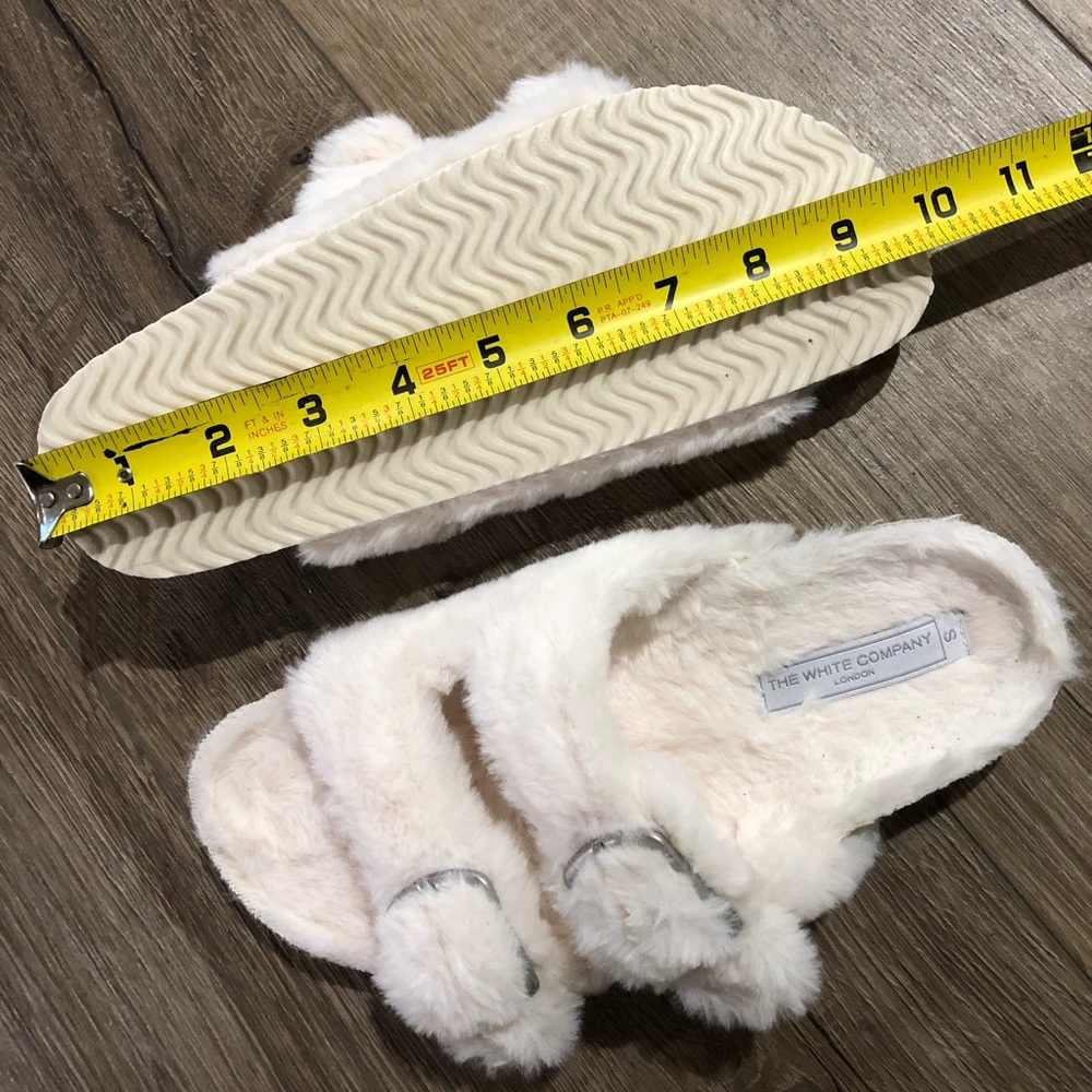 NWOT! - The White Company London - Faux Fur Buckle Cork Sandals - Picture 6 of 7
